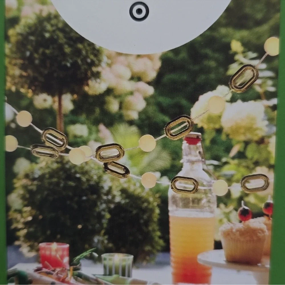 Kate Spade + Target White and Gold Indoor/Outdoor String Lights. New in Box